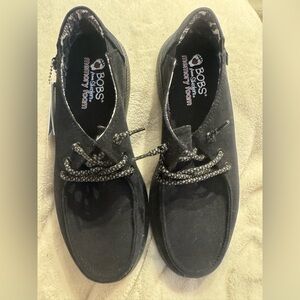 BOBS from Skechers Black and White Patterned Shoes